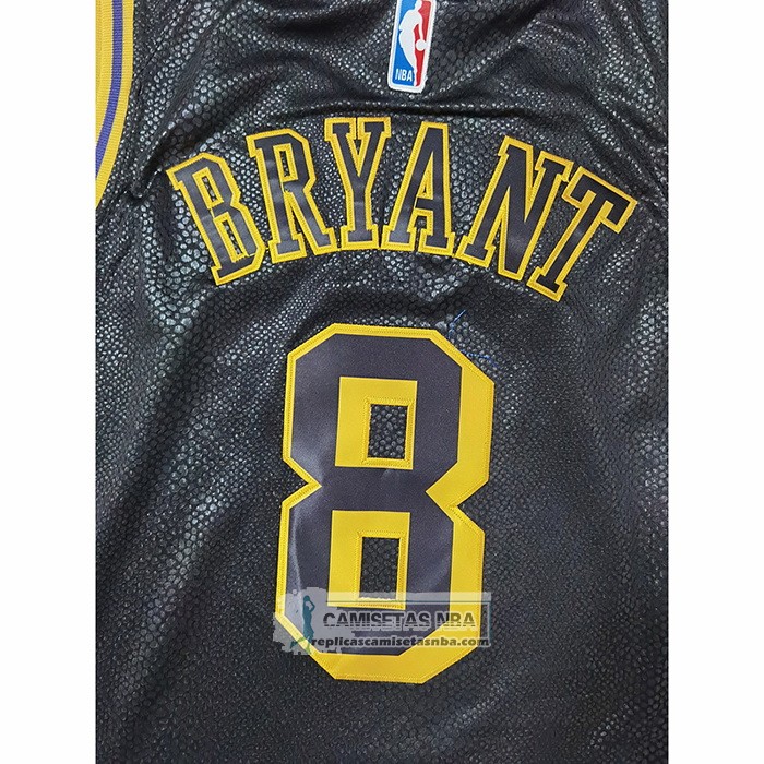 Camiseta Los Angeles Lakers Kobe Bryant NO 8 Crenshaw Black Mamba Negro